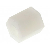; Screwed spacer sleeve; hexagonal; polyamide; M4; L: 6mm; FIX&FASTEN