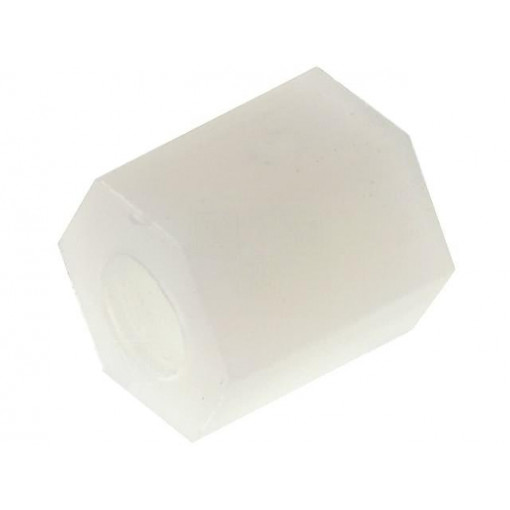 ; Screwed spacer sleeve; hexagonal; polyamide; M4; L: 6mm; FIX&FASTEN