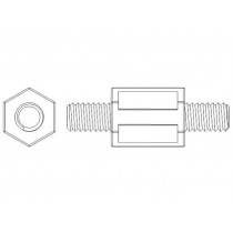 ; Screwed spacer sleeve; hexagonal; polyamide; M3; L: 15mm; FIX&FASTEN