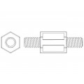 ; Screwed spacer sleeve; hexagonal; polyamide; M3; L: 5mm; FIX&FASTEN