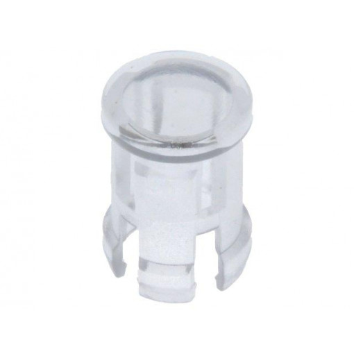 FIX-LC5-4; LED lens; round; Mat: polycarbonate; transparent; 5mm; UL94V-2; FIX&FASTEN