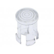 FIX-LC5-5; LED lens; round; Mat: polycarbonate; transparent; 5mm; UL94V-2; FIX&FASTEN
