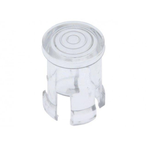 FIX-LC5-5; LED lens; round; Mat: polycarbonate; transparent; 5mm; UL94V-2; FIX&FASTEN