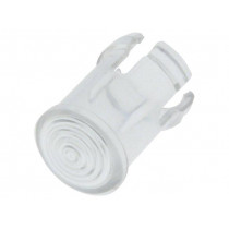 FIX-LC5-6V0; LED lens; round; Mat: polycarbonate; transparent; 5mm; UL94V-0; FIX&FASTEN