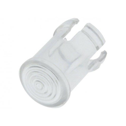 FIX-LC5-6V0; LED lens; round; Mat: polycarbonate; transparent; 5mm; UL94V-0; FIX&FASTEN