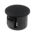 ; Stopper; polyamide; Wall thick: 1.6mm; Øhole: 8mm; H: 7.6mm; black; FIX&FASTEN ; Stopper; polyamide; Wall thick: 1.6mm; Øhole: 8mm; H: 7.6mm; black; FIX&FASTEN