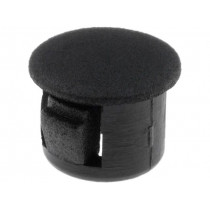 ; Stopper; polyamide; Wall thick: 1.6mm; Øhole: 8mm; H: 7.6mm; black; FIX&FASTEN ; Stopper; polyamide; Wall thick: 1.6mm; Øhole: 8mm; H: 7.6mm; black; FIX&FASTEN