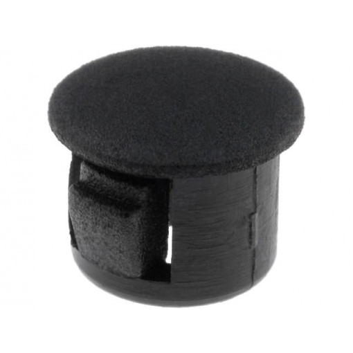 ; Stopper; polyamide; Wall thick: 1.6mm; Øhole: 8mm; H: 7.6mm; black; FIX&FASTEN