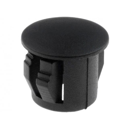 ; Stopper; polyamide; Wall thick: 3.3mm; Øhole: 9mm; H: 10.1mm; black; FIX&FASTEN ; Stopper; polyamide; Wall thick: 3.3mm; Øhole: 9mm; H: 10.1mm; black; FIX&FASTEN