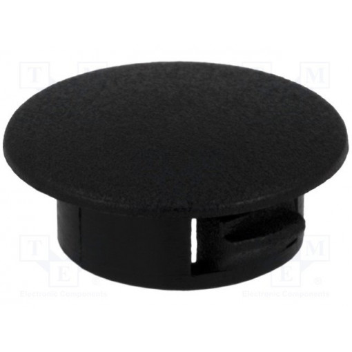 ; Stopper; polyamide; Wall thick: 1.4mm; Øhole: 9.5mm; H: 5.5mm; black; FIX&FASTEN