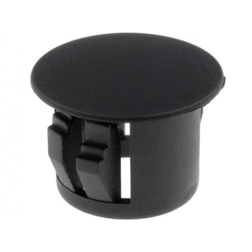 ; Stopper; polyamide; Wall thick: 3.3mm; Øhole: 11mm; H: 10.1mm; black; FIX&FASTEN ; Stopper; polyamide; Wall thick: 3.3mm; Øhole: 11mm; H: 10.1mm; black; FIX&FASTEN