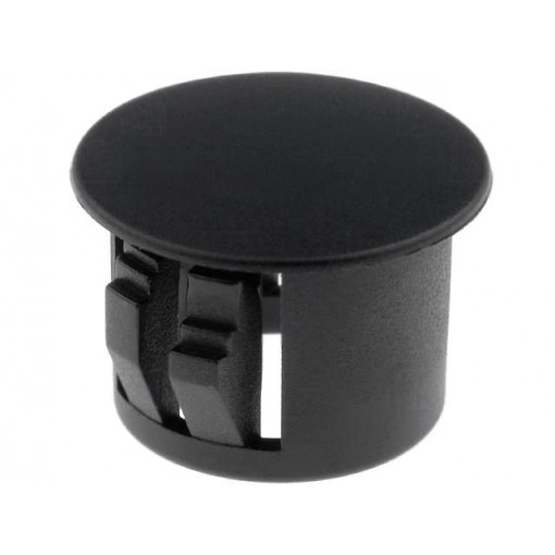; Stopper; polyamide; Wall thick: 3.3mm; Øhole: 12mm; H: 10.1mm; black; FIX&FASTEN