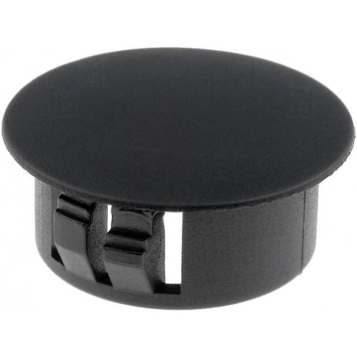 ; Stopper; polyamide; Wall thick: 3.3mm; Øhole: 19mm; H: 10.3mm; black; FIX&FASTEN ; Stopper; polyamide; Wall thick: 3.3mm; Øhole: 19mm; H: 10.3mm; black; FIX&FASTEN