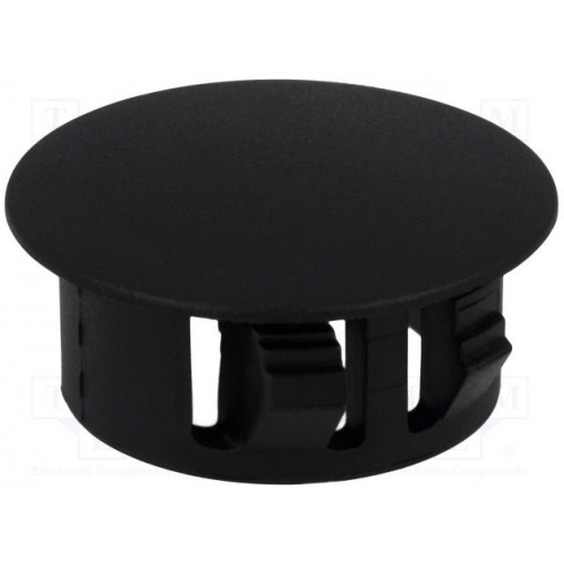 ; Stopper; polyamide; Wall thick: 3.3mm; Øhole: 20mm; H: 10.1mm; black; FIX&FASTEN