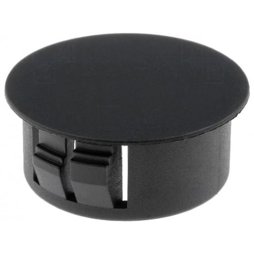 ; Stopper; polyamide; Wall thick: 3.3mm; Øhole: 22mm; H: 11mm; black; FIX&FASTEN ; Stopper; polyamide; Wall thick: 3.3mm; Øhole: 22mm; H: 11mm; black; FIX&FASTEN