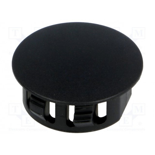 ; Stopper; polyamide; Øhole: 22.1mm; H: 10.6mm; black; UL94V-2; FIX&FASTEN