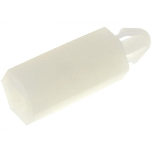 ; PCB distance; polyamide; L: 12mm; Colour: natural; Ømount.hole: 3mm; FIX&FASTEN