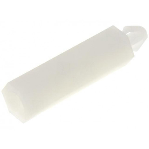 ; PCB distance; polyamide; L: 20mm; Colour: natural; Ømount.hole: 3mm; FIX&FASTEN