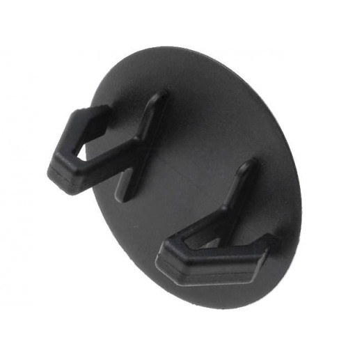 ; Stopper; polyamide; Øhole: 15.5mm; H: 12.1mm; black; Dim: Ø30mm; FIX&FASTEN ; Stopper; polyamide; Øhole: 15.5mm; H: 12.1mm; black; Dim: Ø30mm; FIX&FASTEN