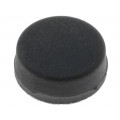 ; Self-adhesive foot; black; rubber; A: 10mm; B: 9.5mm; E: 4.5mm; FIX&FASTEN