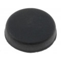 ; Self-adhesive foot; black; rubber; A: 10.8mm; B: 10.2mm; E: 3mm; FIX&FASTEN