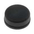 ; Self-adhesive foot; black; rubber; A: 11mm; B: 10.5mm; E: 5mm; FIX&FASTEN