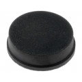 ; Self-adhesive foot; black; rubber; A: 11.3mm; B: 10.7mm; E: 3.2mm; FIX&FASTEN