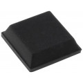 ; Self-adhesive foot; black; rubber; A: 12.5mm; B: 9.5mm; C: 4mm; FIX&FASTEN