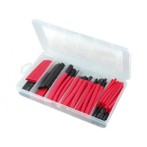FIX-SHT-SET2; Set of heat shrink sleeves; glued; 3: 1; 76mm; polyolefine; Pcs: 80; FIX&FASTEN FIX-SHT-SET2; Set of heat shrink sleeves; glued; 3: 1; 76mm; polyolefine; Pcs: 80; FIX&FASTEN