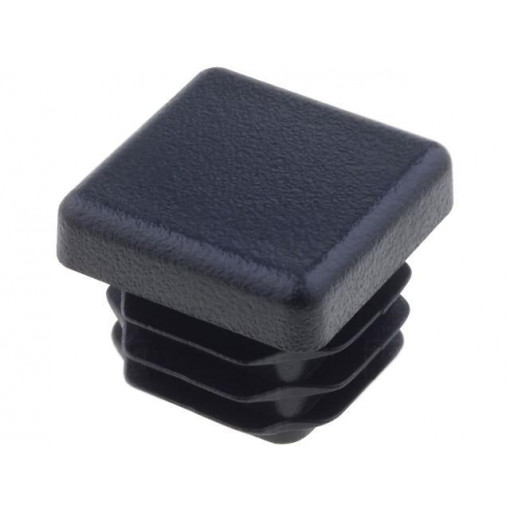 ; Plugs; for profiles; Body: black; H: 16.5mm; Mat: LDPE; L: 20mm; FIX&FASTEN