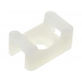 ; Cable tie holder; polyamide; natural; Tie width: 5mm; Ht: 6.6mm; FIX&FASTEN