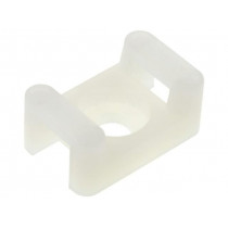; Cable tie holder; polyamide; natural; Tie width: 5mm; Ht: 6.6mm; FIX&FASTEN
