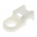 ; Cable tie holder; polyamide; natural; Tie width: 5.2mm; Ht: 6mm; FIX&FASTEN