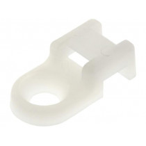 ; Cable tie holder; polyamide; natural; Tie width: 5.2mm; Ht: 6mm; FIX&FASTEN