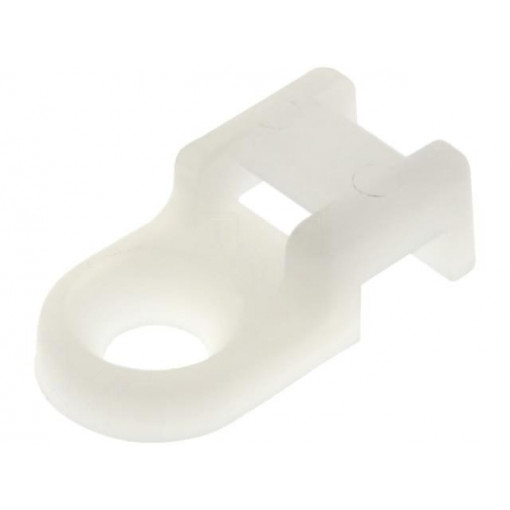 ; Cable tie holder; polyamide; natural; Tie width: 5.2mm; Ht: 6mm; FIX&FASTEN