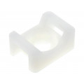 ; Cable tie holder; polyamide; natural; Tie width: 9.2mm; Ht: 9.6mm; FIX&FASTEN