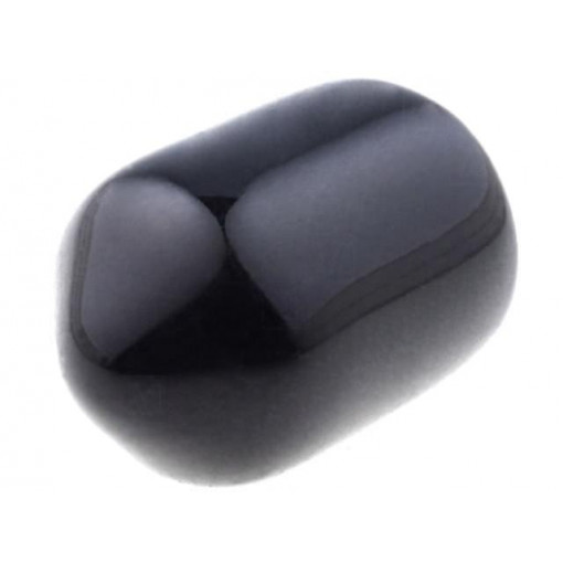 ; Cap; Body: black; Øint: 6mm; Mat: soft PVC; L: 8mm; Wall thick: 1mm; FIX&FASTEN