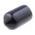 ; Cap; Body: black; Øint: 7.6mm; Mat: soft PVC; L: 13mm; Wall thick: 1mm; FIX&FASTEN