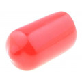 ; Cap; Body: red; Øint: 8.5mm; Mat: soft PVC; L: 15mm; Wall thick: 1mm; FIX&FASTEN