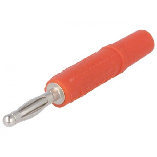 FK 02 L NI/RT; Plug; 2mm banana; 10A; 70VDC; red; Plating: nickel plated; -25÷90°C; SCHÜTZINGER