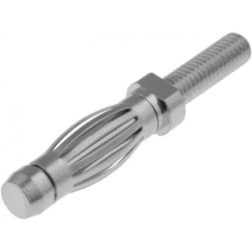 FK1199NI; Plug; 4mm banana; 32A; 60VDC; 27.5mm; Plating: nickel plated; SCHÜTZINGER