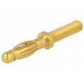 FK1211AU; Plug; 4mm banana; 32A; 60VDC; 35mm; Plating: gold-plated; Thread: M4; SCHÜTZINGER