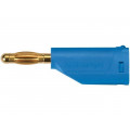 FK15LAU/1/BL; Plug; 4mm banana; 16A; 70VDC; blue; Max.wire diam: 4mm; 1mm2; SCHÜTZINGER