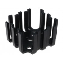 FK201SACB; Heatsink: moulded; SOT9,TO3,TO66; black; 45x45x25.4mm; 6K/W; FISCHER ELEKTRONIK
