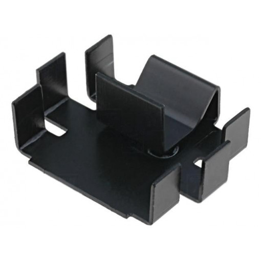 FK220SA220; Heatsink: moulded; TO220; black; L: 20.5mm; W: 25mm; H: 7mm; 25K/W; FISCHER ELEKTRONIK