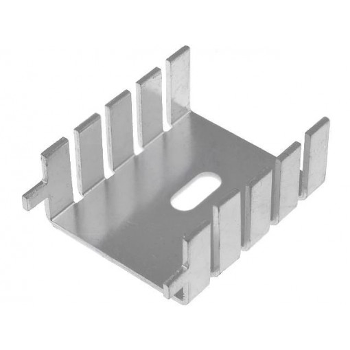 FK 222 MI; Heatsink: moulded; TO220; L: 33mm; W: 25.4mm; H: 12.7mm; 20K/W; plain; FISCHER ELEKTRONIK