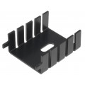 FK 222 SA; Heatsink: moulded; TO220; black; L: 33mm; W: 25.4mm; H: 12.7mm; 20K/W; FISCHER ELEKTRONIK
