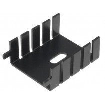FK 222 SA; Heatsink: moulded; TO220; black; L: 33mm; W: 25.4mm; H: 12.7mm; 20K/W; FISCHER ELEKTRONIK