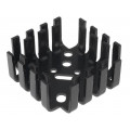 FK223SACB; Heatsink: moulded; SOT9,TO3,TO66; black; 42x42x17mm; 6.8K/W; FISCHER ELEKTRONIK