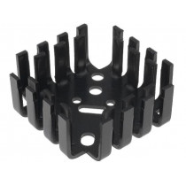 FK223SACB; Heatsink: moulded; SOT9,TO3,TO66; black; 42x42x17mm; 6.8K/W; FISCHER ELEKTRONIK